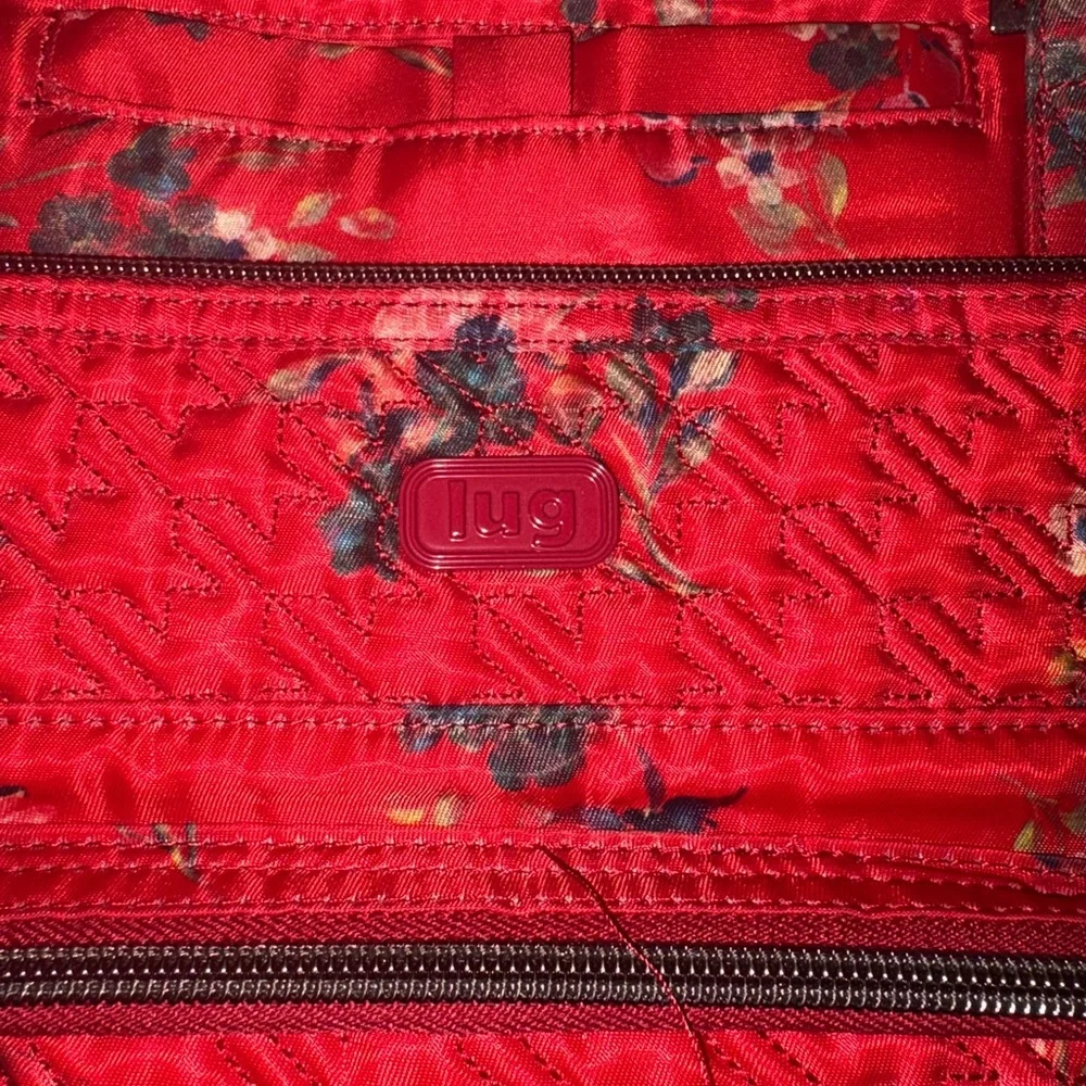 Lug Windjammer Tote Bag Crimson Bloom Floral Red - Picture 2 of 16